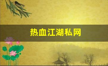 私服网：热血江湖私网(热血江湖私网官网) (3)